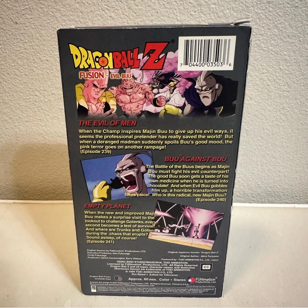Dragon Ball Z Fusion Evil Buu VHS